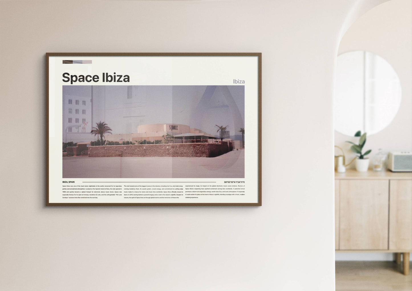 Space Ibiza Nightclub Retro Poster