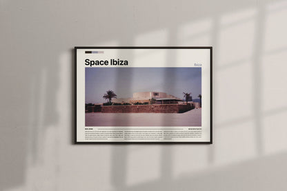 Space Ibiza Nightclub Retro Poster
