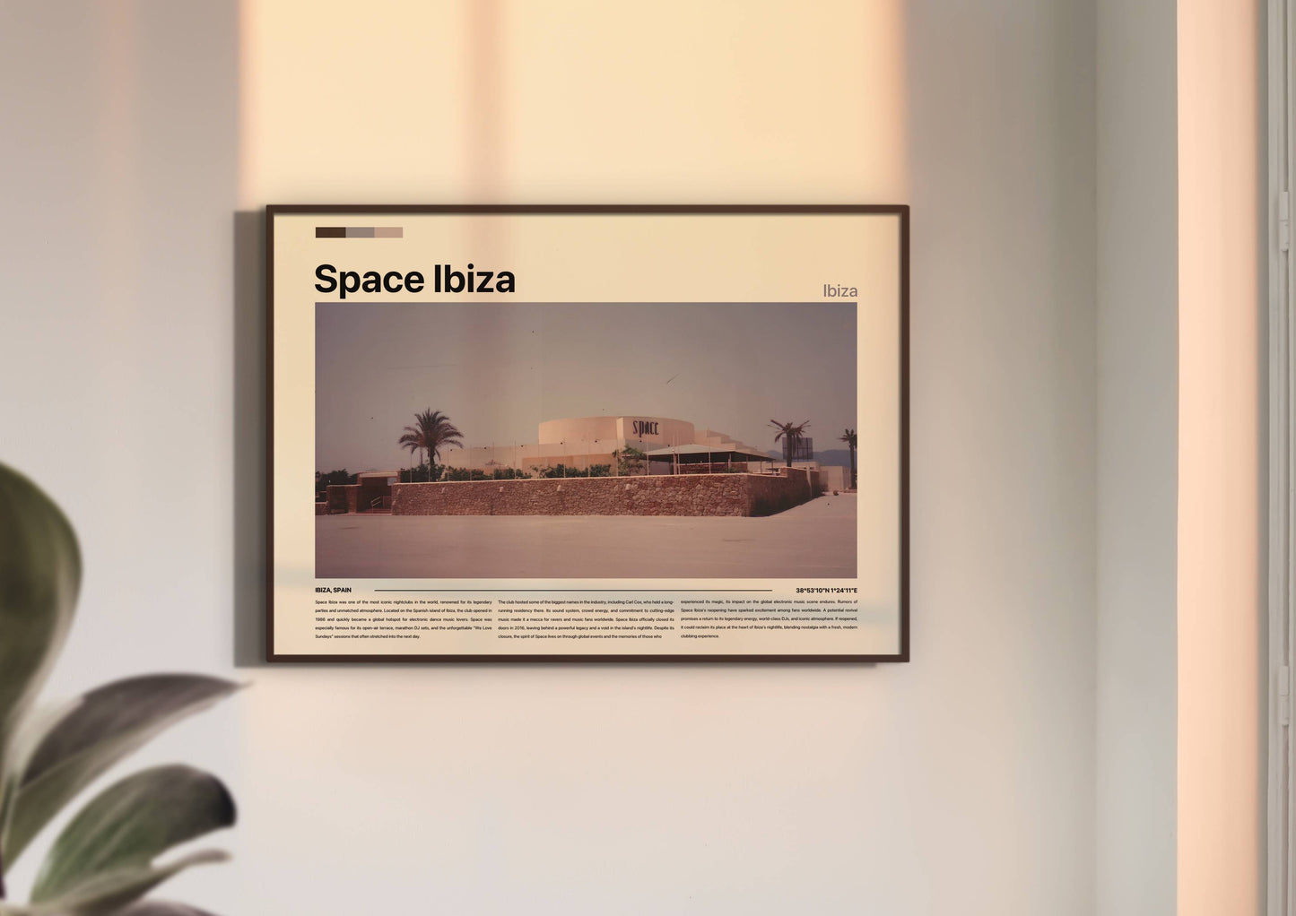 Space Ibiza Nightclub Retro Poster